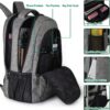 MATEIN Travel Laptop Backpack, Business Anti Theft Slim Sturdy Laptops Backpack with USB Charging Port, Water Resistant College School Computer Bag Gift for Men & Women Fits 15.6 Inch Notebook, Grey - Image 3