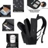 KEOFID Travel backpack for Men and Women, Anti Theft Laptop Backpack with USB Charging Port for Work, Large Bag for College, BLACK BOOK BAG FOR BOYS, GILRS Backpack,Water Resistent(Black) - Image 3