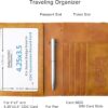 WALNEW Passport Holder Wallet, RFID Blocking Passport Cover Case PU leather Card Holder with Pen and Clear Card Slot for Women Men, Brown - Image 3