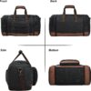Litvyak Duffle Bag for Travel, 50L Canvas Travel Duffel Bags Overnight Weekend Gym Carry On Luggage Bag for Men & Women(Black) - Image 6