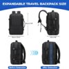 Carry On Travel Backpack for Airplanes | 35L Suitcase Backpack Luggage Business Weekender Bag - Expandable Travel Carry On Flight Approved for Men Women - Black - Image 3