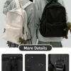Black School Backpack for Girls Women, Waterproof High School Book Bag Cute Backpack for Men Teens Boys, Small Lightweight Simple Basic Middle School Back Pack Daypack Mochilas Escolares para - Image 3