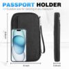 Passport Holder Family RFID Travel Document Organizer for Women Waterproof Passport Wallet Men Portable Case for Cards, Boarding Pass, ID, Money, Tickets with Zipper - Image 2
