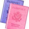 Herain Passport Holder for Travel Cruise Essentials 2 Pcs, Passport Cover Wallet Case Women Men Family, Passports Book Holders Travel Gifts Accessories Vacation Must Haves