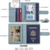 Melsbrinna Rfid Passport Holder for Travel women/Men, Cute Passport Wallet Rfid Blocking Card Slots, Rfid Passport Cover/CaseTravel Wallet, Passport Book Holder (1, Green2) - Image 3