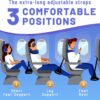 Airplane Foot Rest (Travel Comfortably), Perfect Foot Hammock Airplane or Plane Travel Essentials to Relax Your Feet - Airplane Travel Essentials, Long Flight Essentials, Airplane Foot Hammock - Image 2