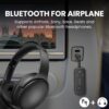 Avantree Relay - Airplane Bluetooth 5.3 Adapter with Qualcomm aptX Adaptive, Supports 2 AirPods or Headphones, 20Hr Playtime, 3.5mm AUX Wireless Audio Transmitter for Travel Flight, Airline, Gym - Image 2