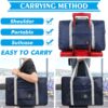 4PCS Foldable Travel Duffel Bag Tote Carry on Luggage Bag Spirit Airlines Personal item Sports Gym Bag Water Resistant Weekender Overnight Bags for Women and Men (Mix Colors) - Image 4