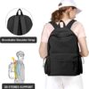 Black School Backpack for Girls Women, Waterproof High School Book Bag Cute Backpack for Men Teens Boys, Small Lightweight Simple Basic Middle School Back Pack Daypack Mochilas Escolares para - Image 4