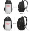 Travel Laptop Backpack, Black Backpack for Men and Women with USB Slit Business Computer Back Pack (Black, 15.6 Inch) - Image 6