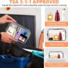 AURUZA Clear Makeup Bag,Portable Travel Toiletry Bags with Zipper, TSA Approved Clear Organizer Bags, PVC Cosmetic Pouch for Airport Airline Compliant - Image 3