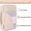 10 Set/8 Set Packing Cubes for Travel, Gifts for Women Mom,Anti-Tearing Suitcase Organizer for Luggage with Shoe & Hanging Toiletry Bag,OlarHike Vacation Essentials & Accessories for Cruise Ship,Cream - Image 4