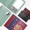 Stouchi AirTag Passport Holder, Cute Passport Holder with Airtag Slot, RFID Passport Wallet Cover for Women, Family Leather Passport Protector Case, Anti-Lost Travel Essentials, Sky Blue - Image 7
