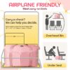 Duffle Bag for Travel, Carry-on Travel Bag with Trolley Sleeve, Sport Gym Bag for Women, Overnight Bag for Men, Hospital Bag for Labor and Delivery (Pink) - Image 3