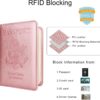 WALNEW Passport Holder for Travel, RFID Passport Cover Wallet for Women Men, PU Leather Passport Book Card Holder Case with Pen, Travelling Essentials for Flying - Image 3