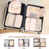 BAGAIL 8 Set Packing Cubes Luggage Packing Organizers for Travel Accessories-Cream - Image 5