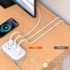 BESHON Flat Plug Power Strip, 3 Outlets with 3 USB Ports(2 USB C), Ultra Flat 3.2ft Wrapped Around Extension Cord for Cruise Ship, Travel, Dorm Room Essentials - Image 7