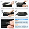 BAGAIL 4 Set/6 Set/8 Set Compression Packing Cubes Travel Accessories Expandable Packing Organizers (Half Mesh, 6-Black) - Image 3
