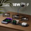 3 in 1 Charging Station for Apple Multiple Devices, Foldable Travel Wireless Charger 18W for iPhone Air 17 16 15 14 13 Pro Max Plus &Apple Watch Series/Airpods - Image 2