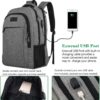 MATEIN Travel Laptop Backpack, Business Anti Theft Slim Sturdy Laptops Backpack with USB Charging Port, Water Resistant College School Computer Bag Gift for Men & Women Fits 15.6 Inch Notebook, Grey - Image 2