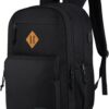 KEOFID Travel backpack for Men and Women, Anti Theft Laptop Backpack with USB Charging Port for Work, Large Bag for College, BLACK BOOK BAG FOR BOYS, GILRS Backpack,Water Resistent(Black)