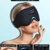 LC-dolida Sleep Headphones, 3D Sleep Mask Bluetooth Wireless Music Eye Mask, Sleeping Headphones for Side Sleepers Sleep Mask with Bluetooth Headphones Ultra-Thin Stereo Speakers Perfect for Sleeping - Image 2