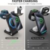 2025 Traveling Wireless Mag-Safe Fast Charging Station,Magnetic 3 in 1 Charger with Light for iPhone 17 16 15 14 13 12 Pro Max Plus,Apple Watch Series & Air pods 4 3 2 Pro-Gifts for Wife & Husband - Image 3