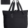 BAGSMART Tote Bag for Women, Foldable Tote Bag With Zipper Travel Large Shoulder Bag Handbag for Work-16.5''l X 6''wx 14''h