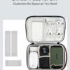 Luxtude Electronics Organizer Travel Case, Tech Organizers Travel Case, Hard Cases for Electronics, Hard Charger Bag, Portable Cable Bag, Travel Essentials for Charger/Mouse/Cash/Card - Image 6