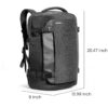 tomtoc Travel Backpack 40L, TSA Friendly Flight Approved Carry-on Luggage Hand Water-resistant Lightweight Business Rucksack, Durable Large Weekender Bag Daypack Fits 17.3 Inch Laptop, PFAS Free - Image 9