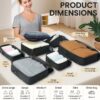 BAGAIL 4 Set/6 Set/8 Set Compression Packing Cubes Travel Accessories Expandable Packing Organizers (Half Mesh, 6-Black) - Image 2