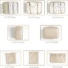 8 Set Packing Cubes for Suitcases Travel Luggage Packing Organizers,Travel Accessories Essentials Luggage Organizer with Shoe/Tioletry/Laundry Bag - Image 7
