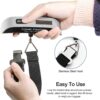 travel inspira Luggage Scale, Portable Digital Hanging Baggage Scale for Travel, Suitcase Weight Scale with Rubber Paint, 110 Pounds, Battery Included - Image 6