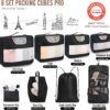 Veken 10 Set/8 Set Packing Cubes for Travel Essentials, Suitcase Organizer Bags in 4 Sizes, Carry-On Luggage Accessories with Large Laundry & Toiletry Bag, Must-Have for Airplane, Road Trip & Camping - Image 2
