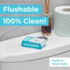Impossibly Compact Travel Flushable Wipes - 99.5% Water and Aloe - Safe for Sensitive Skin, Hypoallergenic & Unscented - Travel Essentials for Adults, Kids & Baby Care - 8 Pack Total 48 Wipes - Image 6
