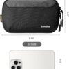 tomtoc Travel Cable Organizer Pouch, Electronics Accessories Organizer Portable Waterproof Double Accessories Carry Case for Cord, Charger, Cables, USB Drive, Black - Image 4