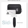BAGSMART Large Electronics Travel Organizer Case, Tech Accessories Cord Storage Bag for Phone, Power Bank, SD Card, Cables, Black - Image 5