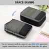 BAGAIL 4 Set/6 Set/8 Set Compression Packing Cubes Travel Accessories Expandable Packing Organizers (Half Mesh, 6-Black) - Image 4