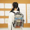 Amazon Basics Transparent School Backpack, With Water-Resistant PVC Plastic Material and Ruggedly Reinforced Shoulder Straps, Clear - Image 7
