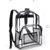 Amazon Basics Transparent School Backpack, With Water-Resistant PVC Plastic Material and Ruggedly Reinforced Shoulder Straps, Clear - Image 3