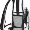 Amazon Basics Transparent School Backpack, With Water-Resistant PVC Plastic Material and Ruggedly Reinforced Shoulder Straps, Clear - Image 4