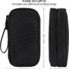 Universal Cable Organizer - Electronics Accessories Bag for Charger, Phone, Memory Card - Travel Gadget Bag - Black - Image 4