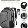 MATEIN Travel Laptop Backpack, 17 Inch Work TSA Approved Carry on Backpack, Large Computer Business Bag for Men Women with USB Port and Trolley Sleeve, College School Rucksack Book Bag, Grey - Image 4