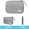 Electronics Organizer Travel Case,Electronic Accessories Storage Bag,Portable Waterproof Cable Organizer Bag,Travel Cord Organizer Bag for Small Charging Cord Storage,Cables,SD Card (Grey) - Image 6