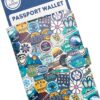 Life is Good Travel Passport Cover - Anti-Theft Passport Holder Wallet with Interior Card Slots, Magnetic Snap Closure, Newsprint - Image 4