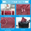 4PCS Foldable Travel Duffel Bag Tote Carry on Luggage Bag Spirit Airlines Personal item Sports Gym Bag Water Resistant Weekender Overnight Bags for Women and Men (Mix Colors) - Image 5