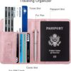 WALNEW Passport Holder for Travel, RFID Passport Cover Wallet for Women Men, PU Leather Passport Book Card Holder Case with Pen, Travelling Essentials for Flying - Image 2