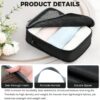 BAGAIL 4 Set/6 Set/8 Set Compression Packing Cubes Travel Accessories Expandable Packing Organizers (Half Mesh, 6-Black) - Image 6
