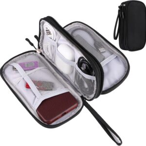 Universal Cable Organizer - Electronics Accessories Bag for Charger, Phone, Memory Card - Travel Gadget Bag - Black
