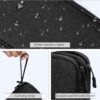 FYY Travel Cable Organizer Pouch Electronic Accessories Carry Case Portable Waterproof Double Layers All-in-One Storage Bag for Cord, Charger, Phone, Earphone Black - Image 4